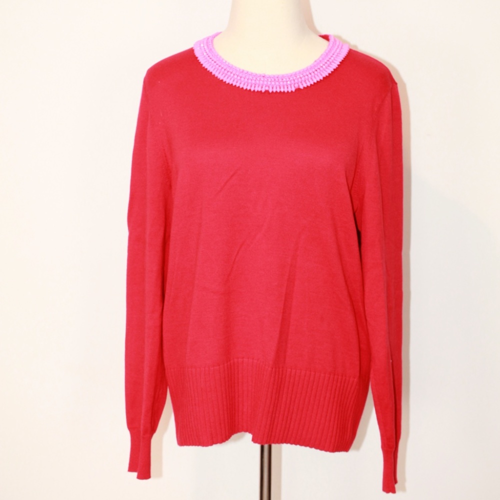 Talbots Beaded Crewneck Sweater Size (L)